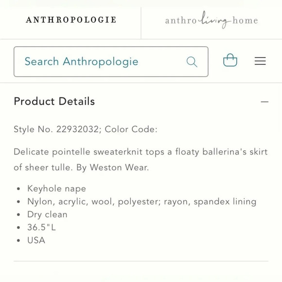 WESTON WEAR by ANTHROPOLOGIE NWOT Dulcie Dress in Neutral Motif - Picture 7 of 7